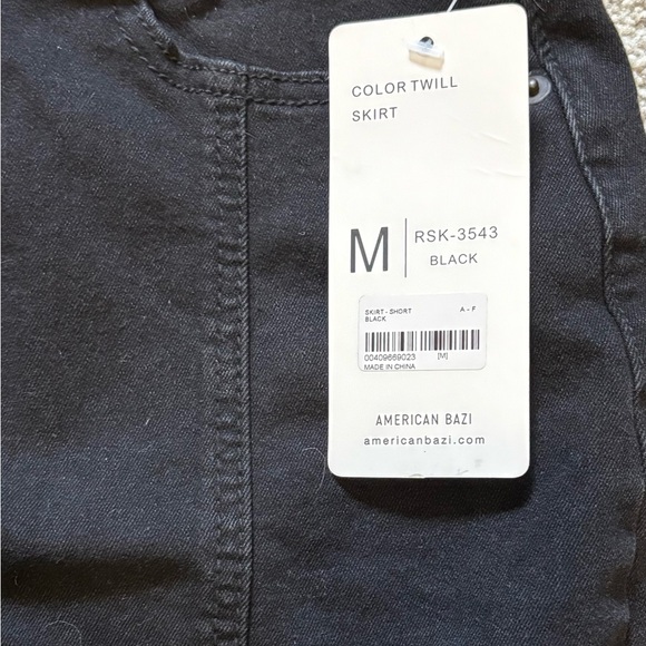 American Bazi Y2K Grunge Gold Fringe Studded Western Black Mini Skirt - Picture 3 of 7